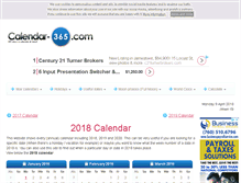 Tablet Screenshot of calendar-365.com